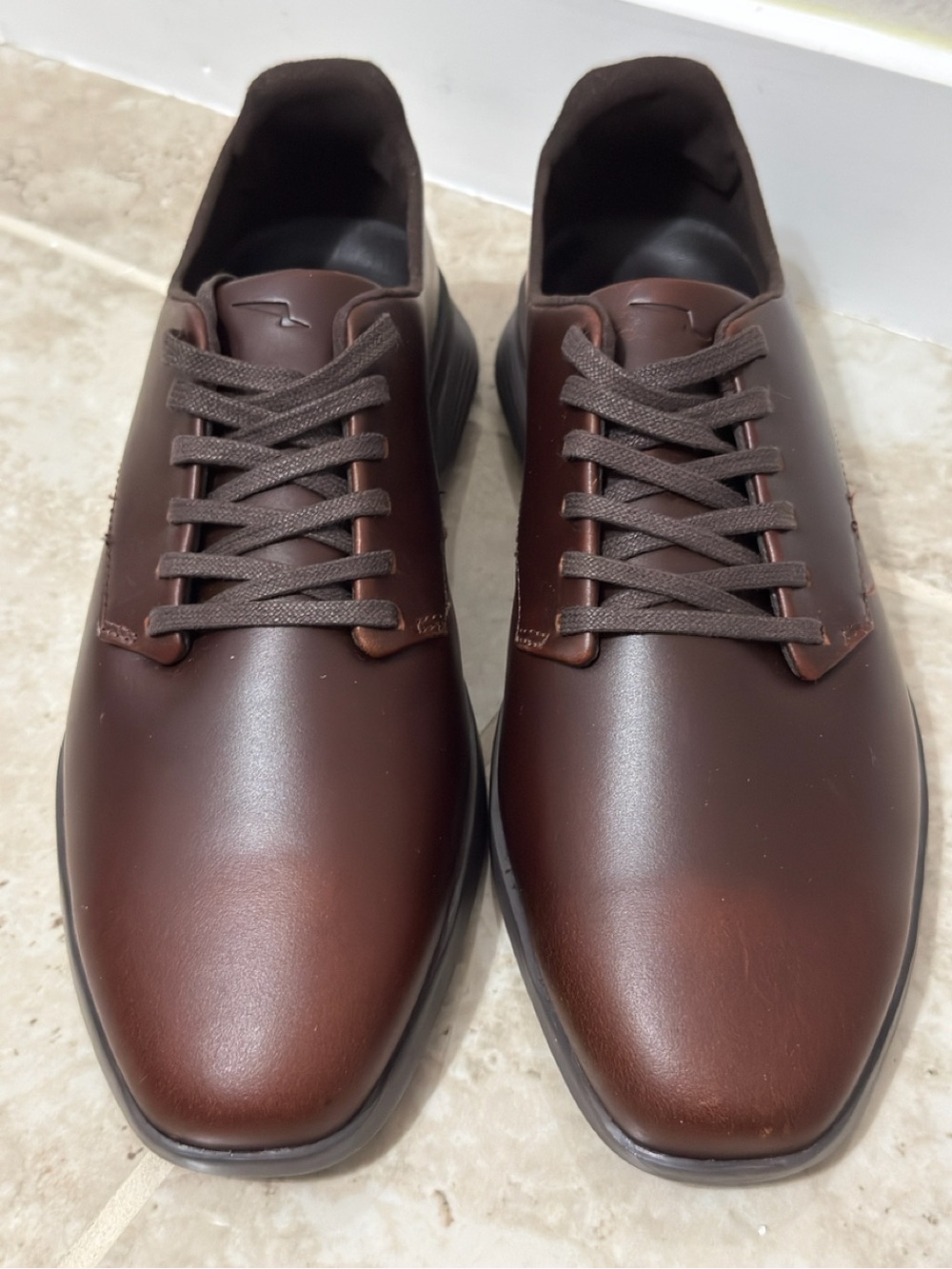 Wolf and Shepherd Crossover Derby Men’s Shoes In Maple|Brown Color (Size 10.5).